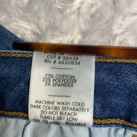 Just Black Womens size 28 slight distressed skinny ankle jeans raw hem stretchy - Picture 7 of 9